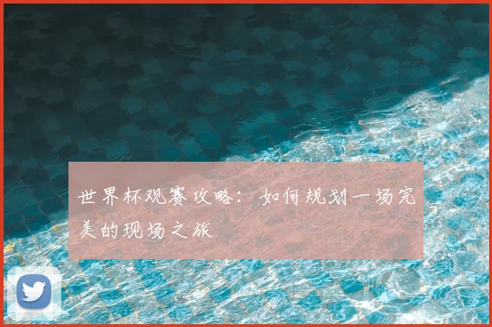世界杯观赛攻略:如何规划一场完美的现场之旅